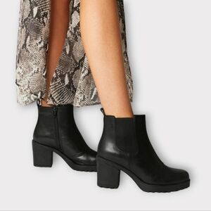 Vagabond Black Suede Chunky Block Heel Chelsea Boots